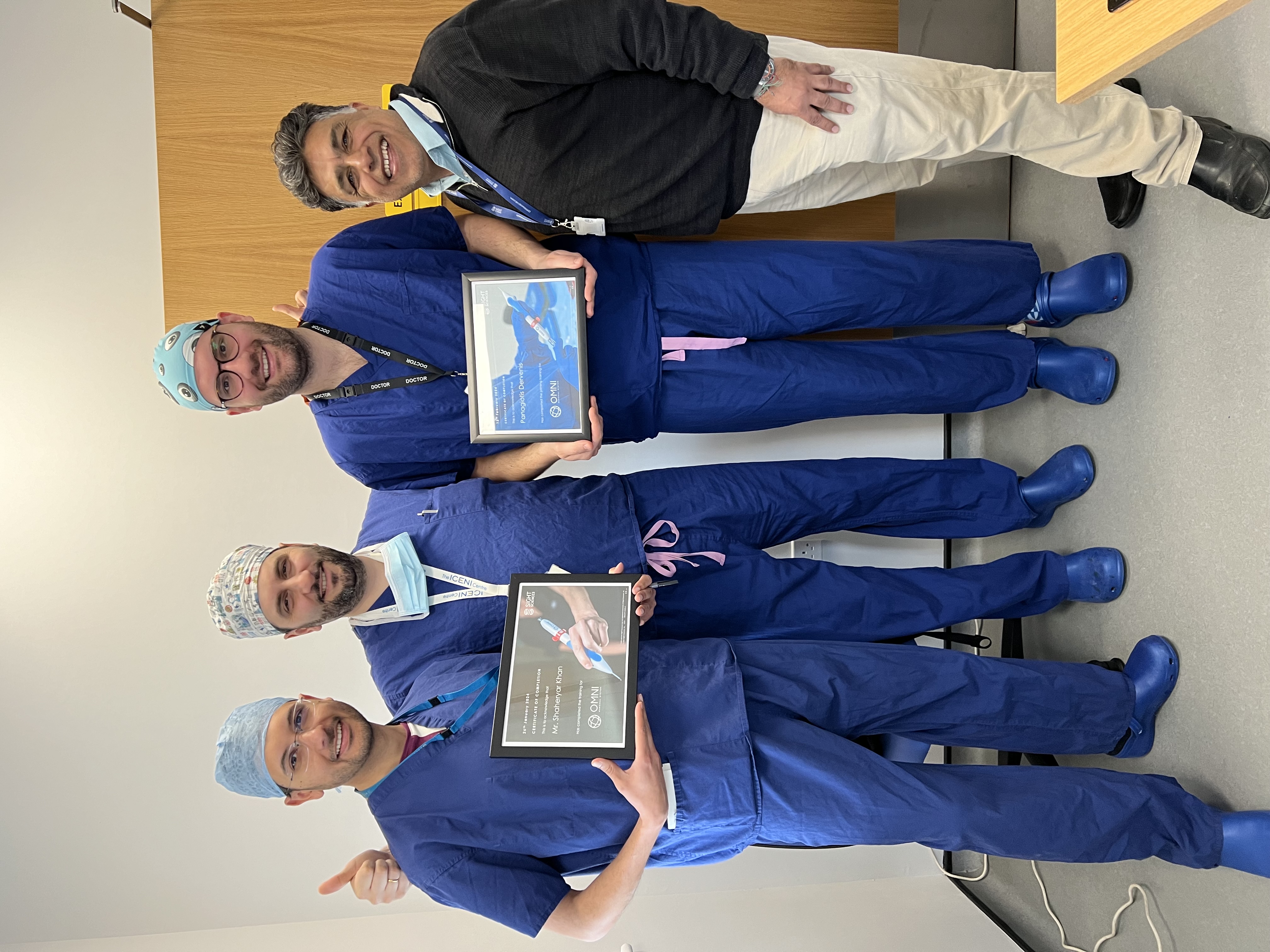 Certificate presentation — glaucoma surgery